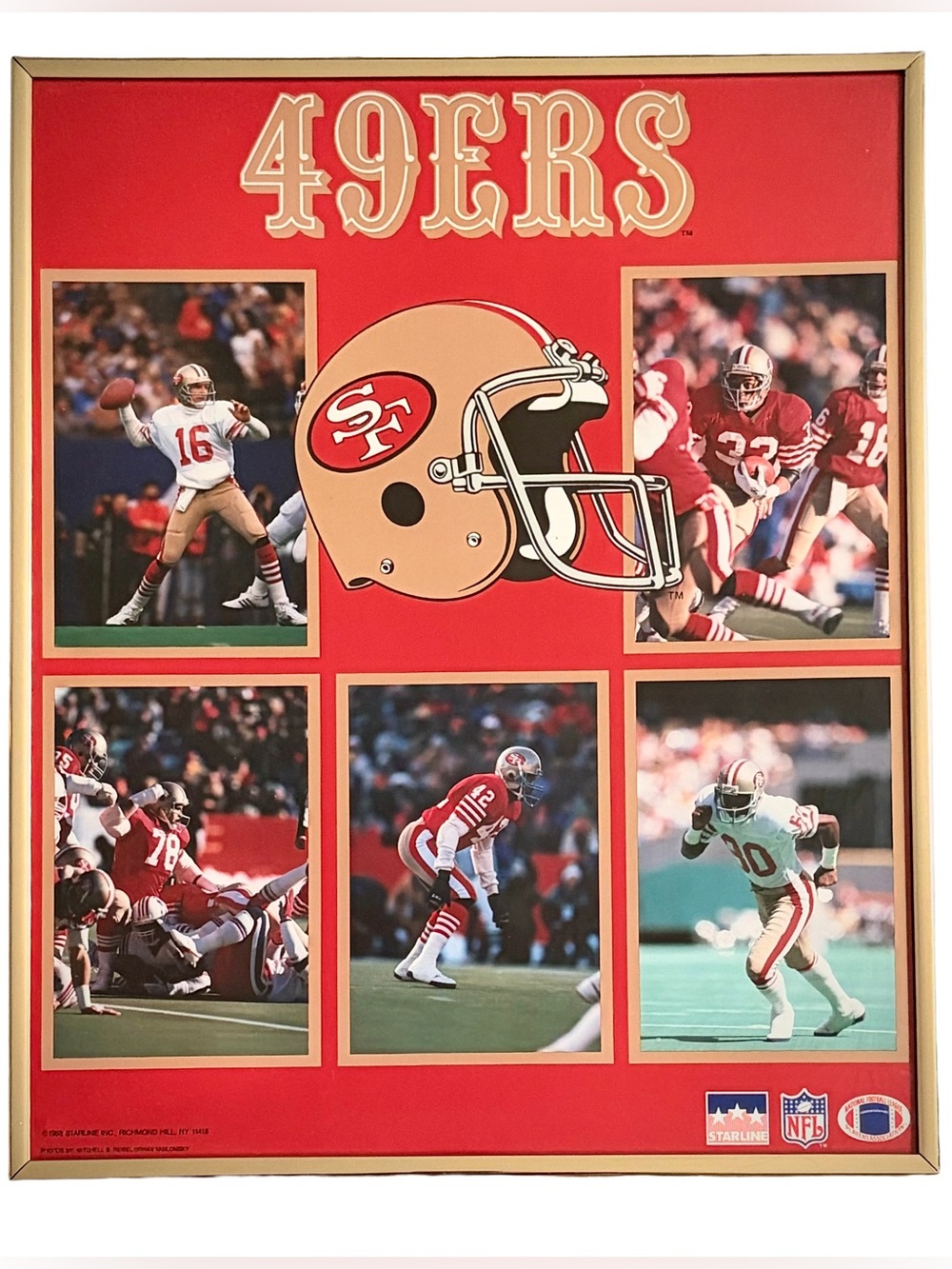 Vintage 1988 SF 49ers Framed Poster (16x20)